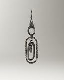 Chain Crystal Loop Earrings
