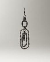 Chain Crystal Loop Earrings
