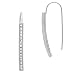 Sterling Silver Diamond cz stone Bar Earrings