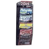 Safco 5578BL Safco Mesh Magazine Rack, 5 Pockets, Black