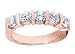 Women’s 5 Stone Diamond Ring in Round Cut Diamonds Bar Setting – Includes Appraisal / Certificate of Authenticity ( 2.50 Total Carat Weight | FG-VS Quality | 14k Rose Gold ) Finger Size -