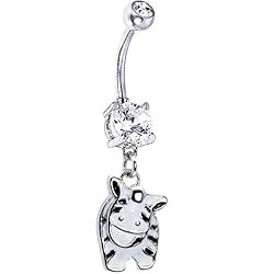 Cute Zebra Belly Ring