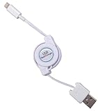 モアベスト社 iPhone5専用Lightning充電用リール式 USBケーブル 75cm ホワイト USB-RLC WH