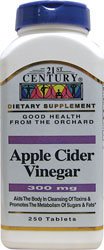 does cider vinegar help you lose weight:Apple Cider Vinegar 300 mg - 250 tabs,(21st Century)