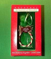 Vintage Hallmark Keepsake Miniature Christmas Ornament First Christmas Together 1988