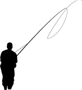 Download Amazon.com: 6" white vinyl fly fishing fisherman front ...