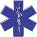 Blue Star of Life EMT EMS 4 Reflective Decal