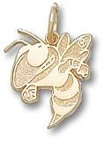 Georgia Tech Yellow Jackets Solid 10K Gold ''BUZZ'' 3/8'' Pendant
