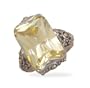 Cleversilver's Sterling Sterling Silver And Citrine Ring - Size 10
