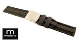 20mm MODENA Italian Rubber Watch Band w/ EASY TO SIZE DEPLOYANT BUCKLE