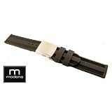 20mm MODENA Italian Rubber Watch Band w/ EASY TO SIZE DEPLOYANT BUCKLE