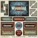 Scrapbook Customs - United States Collection - Wyoming - Distressed Cardstock Stickers
