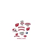 Wisconsin Badgers Team Logo Assortment Fathead Jr. Wall Decal
