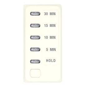 Westek TMDCD30 Hardwire Indoor Countdown 5-Settings Wall Switch Timer, White