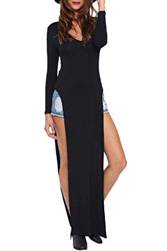 Dearlovers Women Short/Long Sleeves Casual Side Slit Prom Dress
