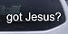 1.6in X 7.5in White -- Got Jesus Christian Car Window Wall Laptop Decal Sticker