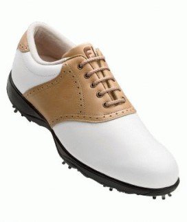 FootJoy SummerSeries Golf Shoes - Women's Size 5.5 Medium - White/Tan