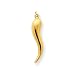 14k Large Polished Italian Horn Charm