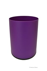 Amazon.com - Purple & Black Trim Plastic Kids Bathroom Room Waste ...