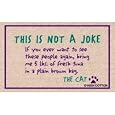 This is Not a Joke (Natural/Purple/Green) (27"w x 18"d)
