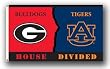 Auburn Tigers / Georgia Bulldogs Rivalry 3'x5' Flag - College Athletics Sports Merchandise
