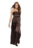 Elegantes Luxus Corsagen Empire Abendkleid, Farbe coffee, Gr.34