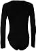 WearAll Plus Size Women's Wrap V Neck Long Sleeve Bodysuit Top