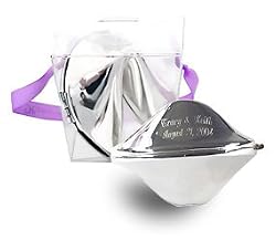 Engraved Silver Fortune Cookie in Takeout Box