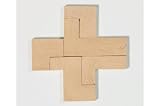 A Flat Cross Hard Mind Bending 3D Wooden Puzzle Jigsaw
