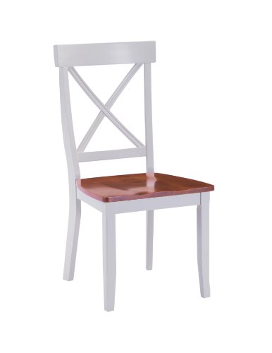 Set Of 2 Dining Chairs Cottage Oak/White