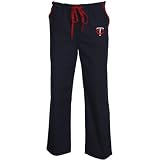 MLB Minnesota Twins Navy Blue Solid Scrub Pants (Large)