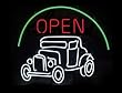 Hot Rod Open Neon Sign