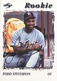 Todd Steverson, Detroit Tigers Autographed Card