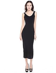 General Print Vintage Fitted Cotton/Polyester Maxi Dress 