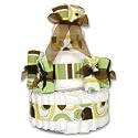 Trend Lab 3 Tier Diaper Cake (Giggles-Green and Brown)
