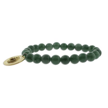 Eve's Addiction Genuine Jade Bead Strength Karma Bracelet