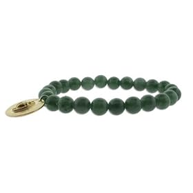 Genuine Jade Bead Strength Karma Bracelet by