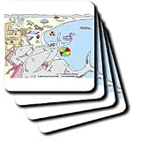 Londons Times Fish Fishing Deep Beneath Cartoons - All s Quiet on the Beach - Coasters
