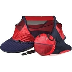 Click here to buy PeaPod Indoor Outdoor Small Travel Bed - Red by KidCo.