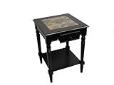 Convenience Concepts M6042185 French Country Faux Marble Top End Table