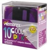 Memorex MF2HD 3.5" PC-Formatted High-Density Floppy Disks with File Box (Colors, 10-Pack)