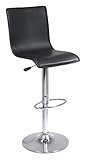 Winsome Spectrum L-Back Airlift Adjustable Swivel Stool, Faux Leather
