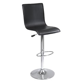 Click here to buy Winsome Spectrum L-Back Airlift Adjustable Swivel Stool, Faux Leather by Winsome.