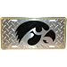 NCAA Iowa Hawkeyes Diamond Plate Car Tag