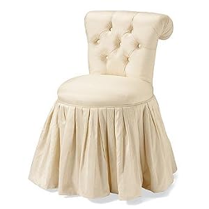 Marie Vanity Stool - Brocade Spring Green - Frontgate