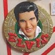 Elvis Close up on Record Ornament