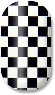 Minx Nails Ollie Ollie Oxen Free Black and White Checkers Nail Decals