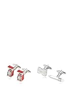 SILVIO SILVANI Dos Pares Gemelos Fantasía De Sacapuntas + Lápiz Y Báscula De Cocina Plateado / Rojo