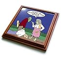 Halloween - Zombie on Atkins Diet - 8x8 Trivet With 6x6 Ceramic Tile