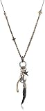 Lucky Brand Two-Tone Peace And Luck Charm Necklace, 20″